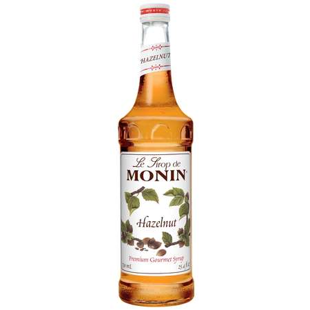 MONIN Monin Hazelnut Syrup 750mL Bottle, PK12 M-AR023A